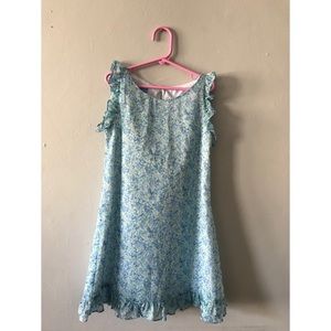 Luli & Me | Smocked Blue Floral Dress